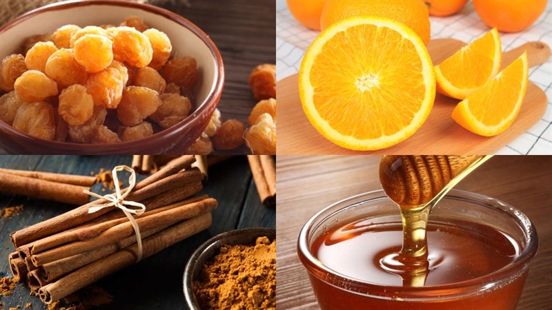 Nguyên liệu pha trà cam quế mật ong long nhãn