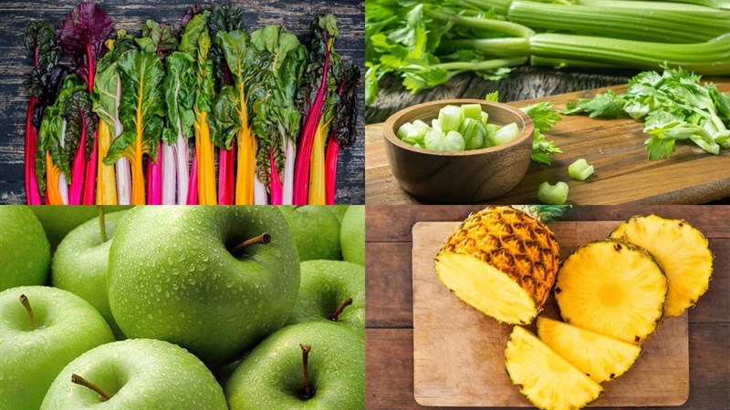 Nguyên liệu món ăn nước ép cải cầu vồng