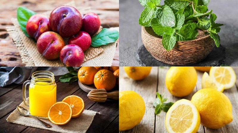 Nguyên liệu món ăn nước mận nghiền - plum punch