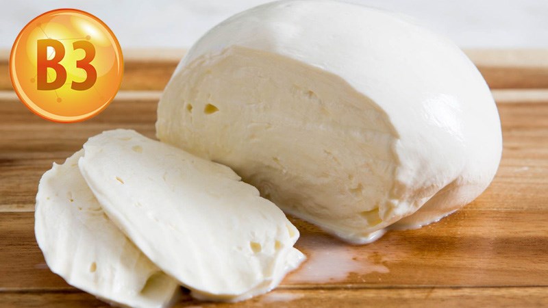 Phô mai mozzarella giàu niacin
