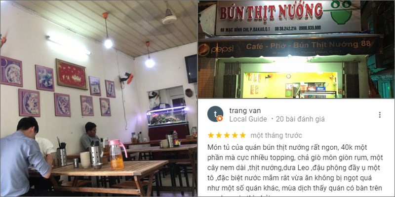 Quán Bún Thịt Nướng 88 Mạc Đĩnh Chi