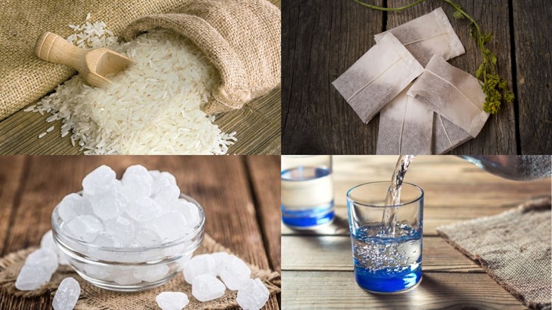 Nguyên liệu món ăn trà gạo rang