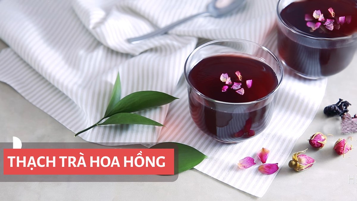 Thạch trà hoa hồng khô