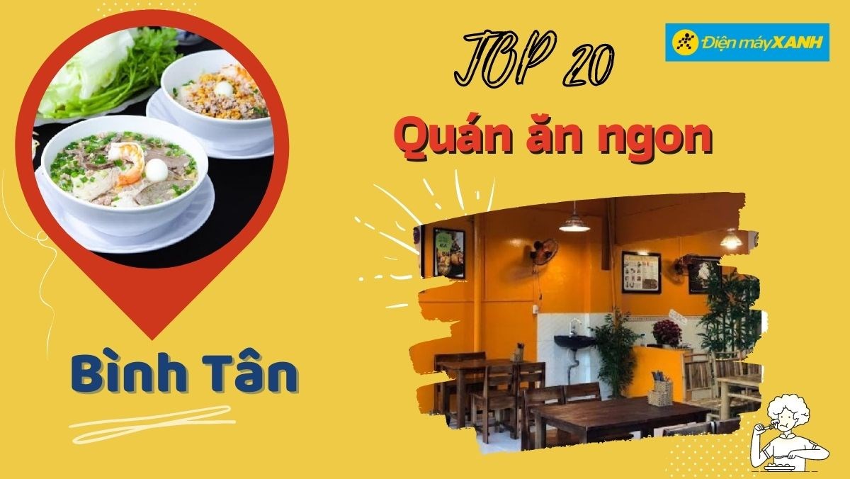 Top 20 quán ăn ngon ở Bình Tân