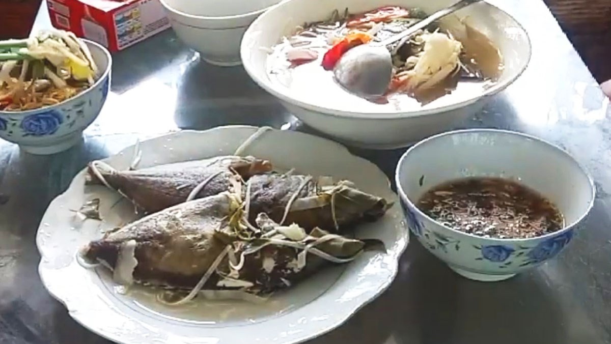 Cá dìa nấu canh chua lá giang