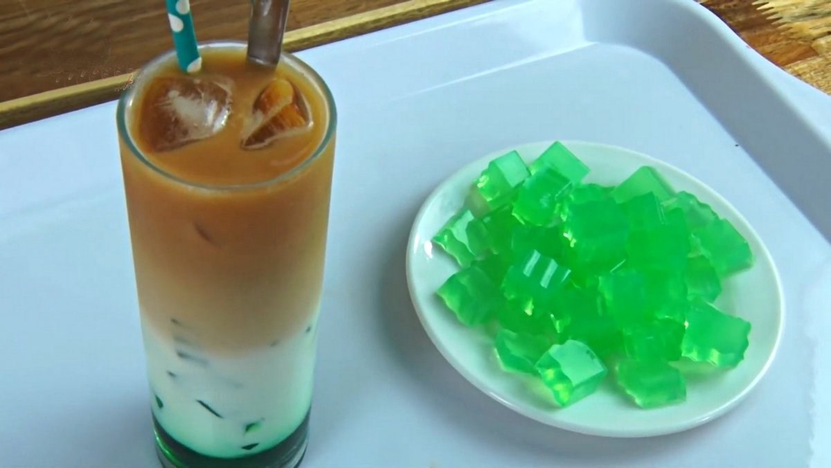 Trà sữa thạch bạc hà