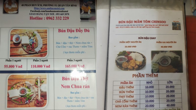 Quán Bún Đậu Chinsoo