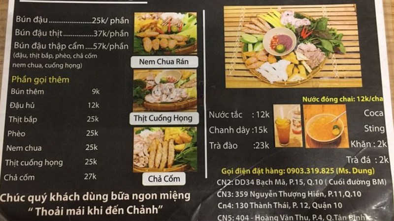Quán Bún Đậu Mắm Tôm A Chảnh