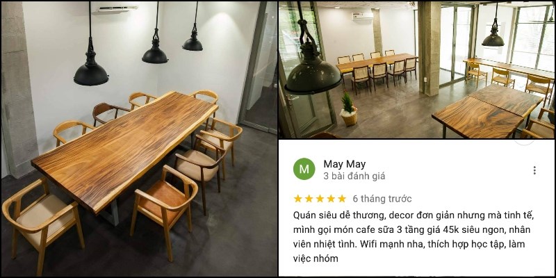 Không gian quán Work'in Saigon Cafe