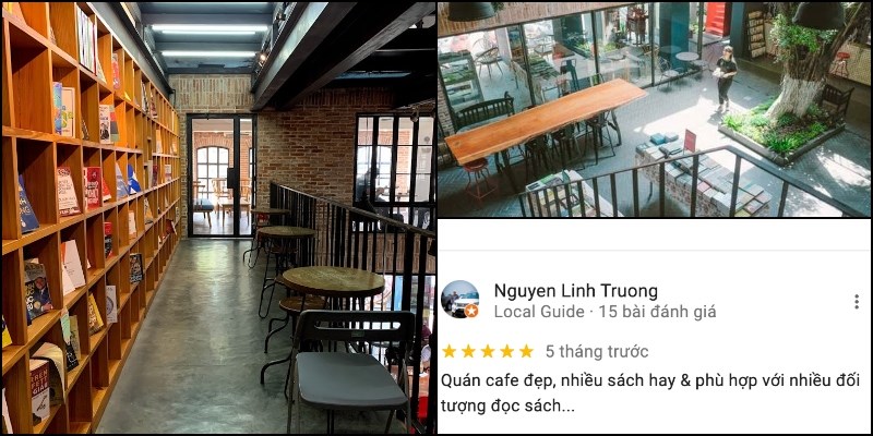 Không gian tiệm cafe Nhã Nam Books N' Coffee