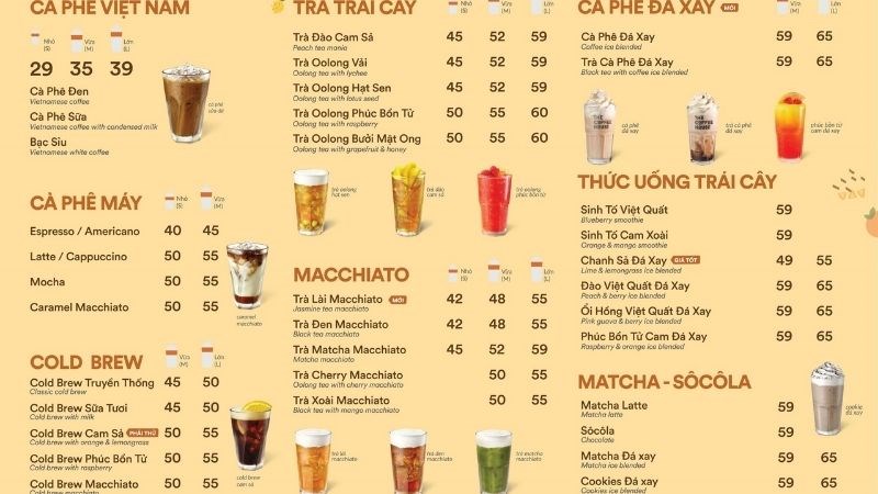 Menu quán The Coffee House
