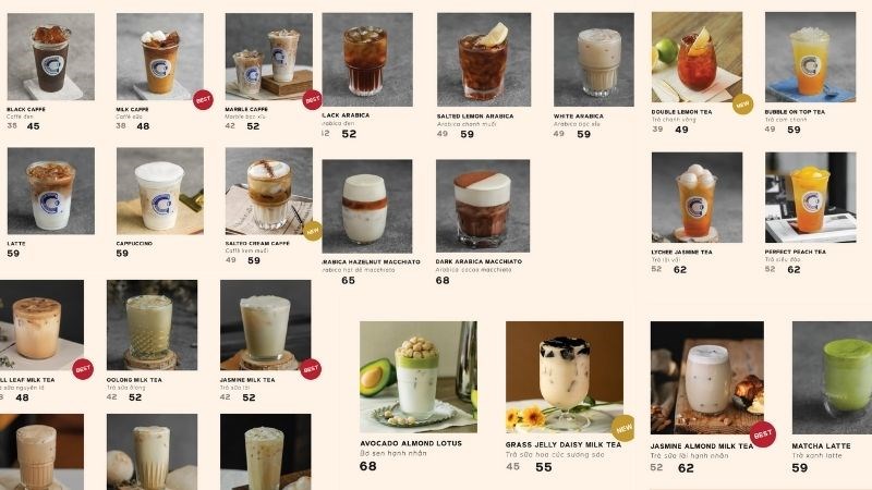 Menu Cheese Coffee