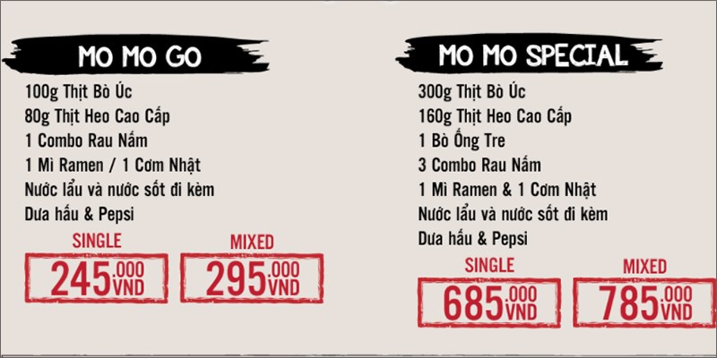 Quán lẩu Nhật Bản Mo Mo Paradise