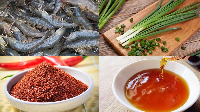 Nguyên liệu món ăn tôm chiên giòn