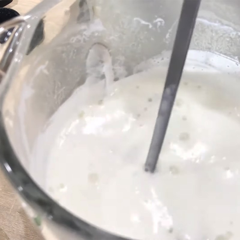 Bước 2 Nấu sữa đậu nành Sữa đậu nành bằng máy làm sữa đậu nành