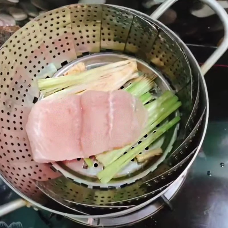Step 2 Steaming Fish for Basa Fish Porridge