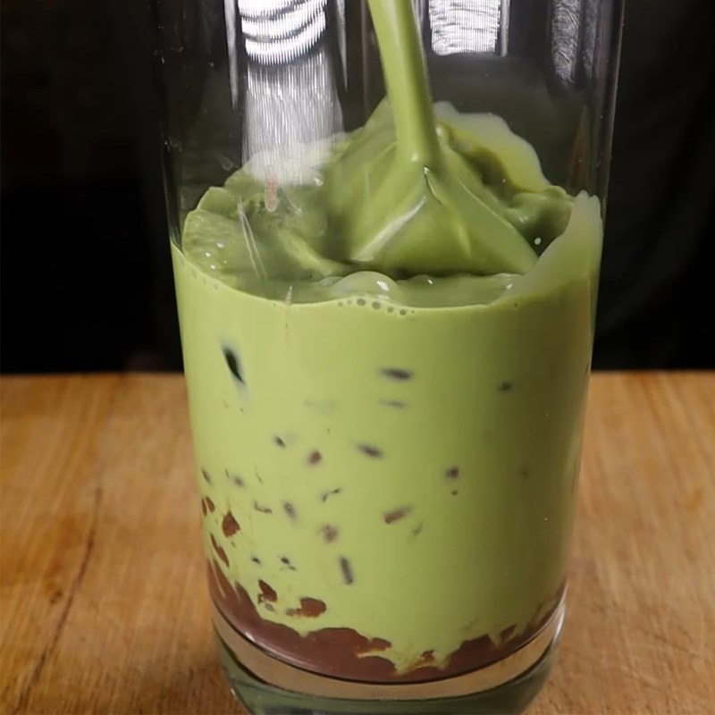 Bước 3 Hoàn thành Sữa matcha đậu đỏ