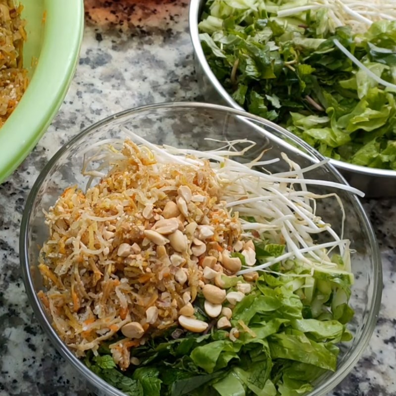 Bước 5 Hoàn thành Bún bì chay