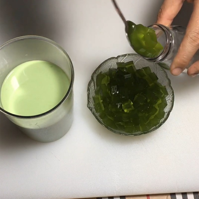 Bước 4 Hoàn thành Trà sữa thạch matcha