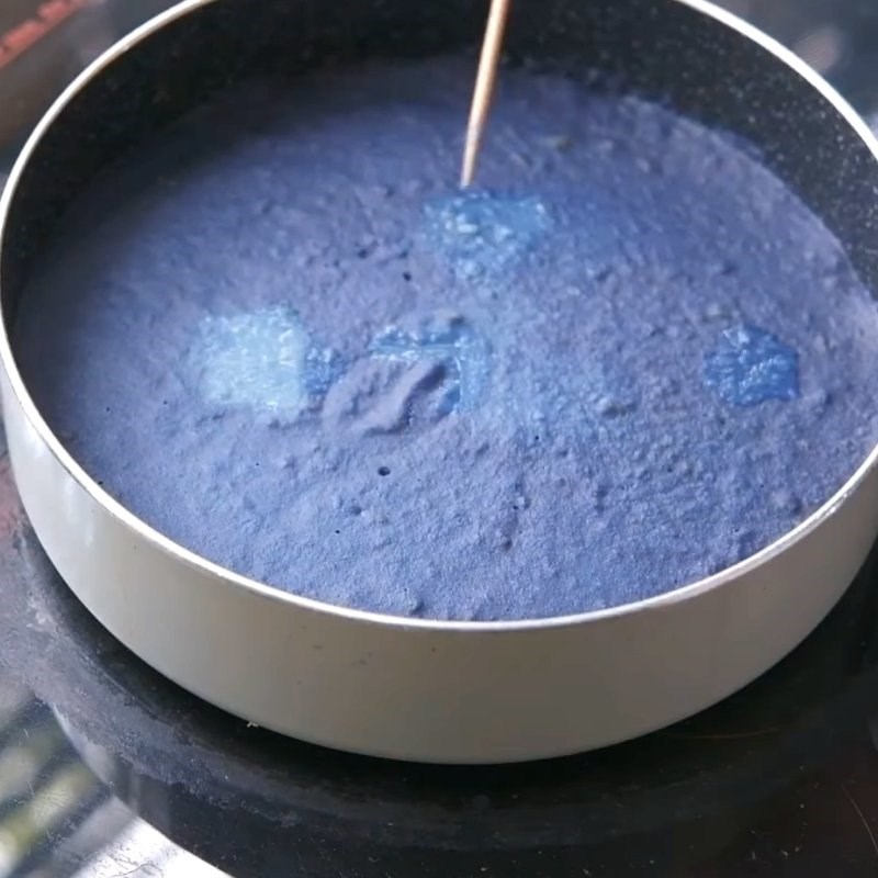 Bước 1 Làm cốt bánh Bánh sữa chua hoa đậu biếc blue velvet