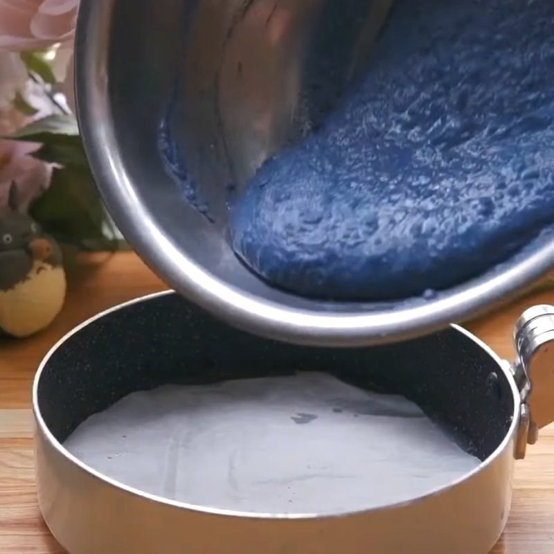 Bước 1 Làm cốt bánh Bánh sữa chua hoa đậu biếc blue velvet