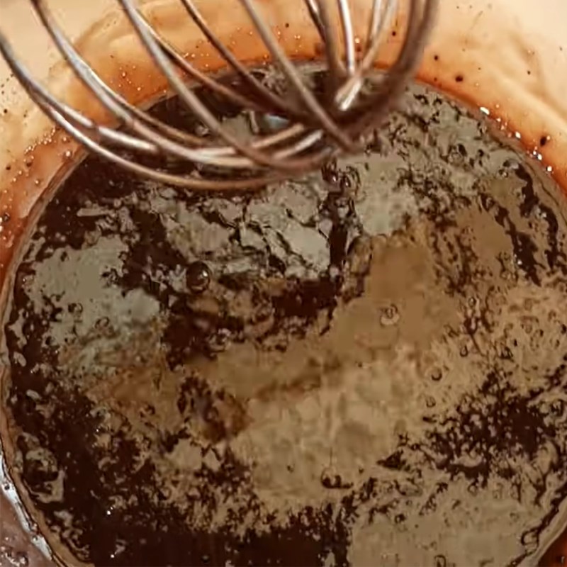 Bước 5 Làm lớp socola phủ ngoài Bánh donut socola chiên