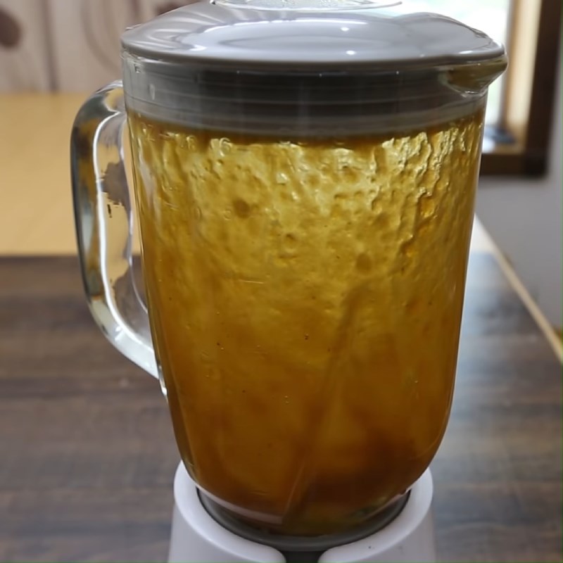 Bước 2 Làm siro đào caramel Soda đào caramel