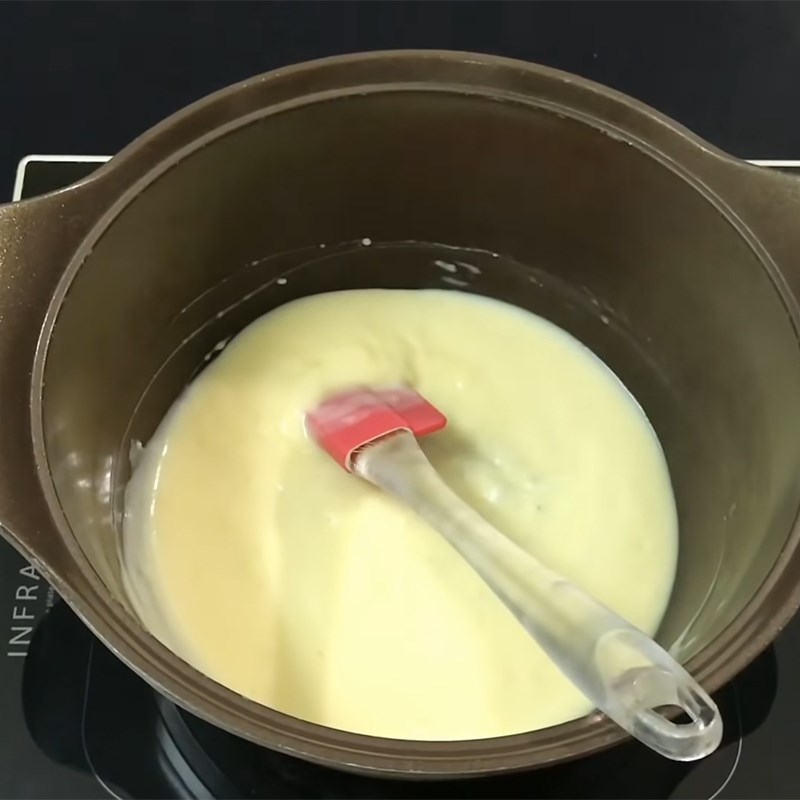 Bước 1 Nấu hỗn hợp nhân sữa chua Bánh sữa chua Đài Loan