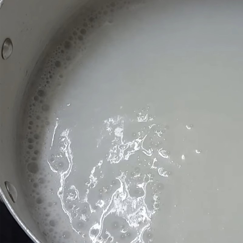 Bước 3 Nấu hỗn hợp rau câu sữa chua Thạch sữa chua hạt é