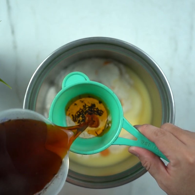 Bước 2 Nấu hỗn hợp thạch trà sữa Thái Thạch trà sữa Thái