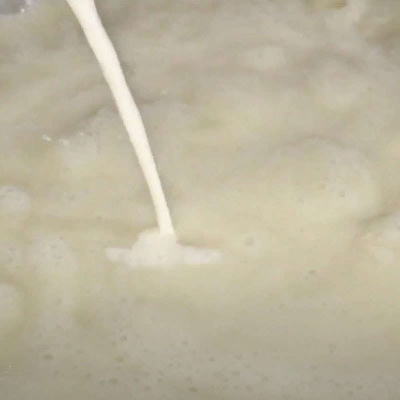 Bước 3 Nấu mãng cầu gai với sữa Kem mãng cầu gai (mãng cầu xiêm)