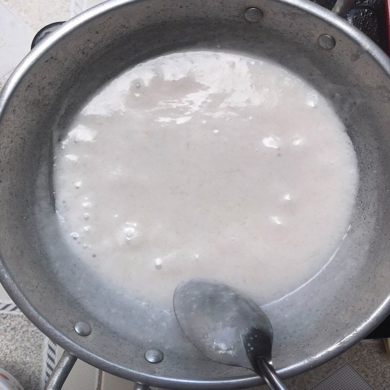 Bước 5 Nấu nước cốt dừa Bánh chuối khoai mì