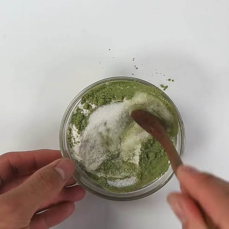 Bước 1 Nấu thạch matcha Trà sữa thái xanh thạch matcha