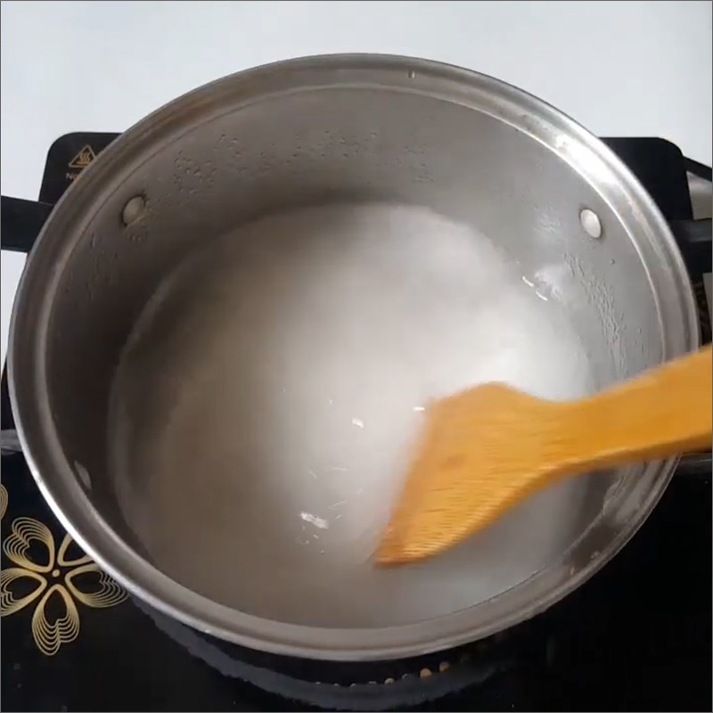 Bước 5 Nấu và làm đông rau câu Sữa chua mít trân châu