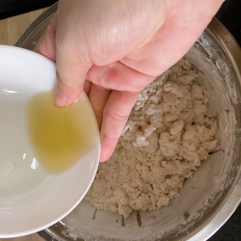 Bước 1 Nhồi bột Bánh bột mì chiên nhân đường