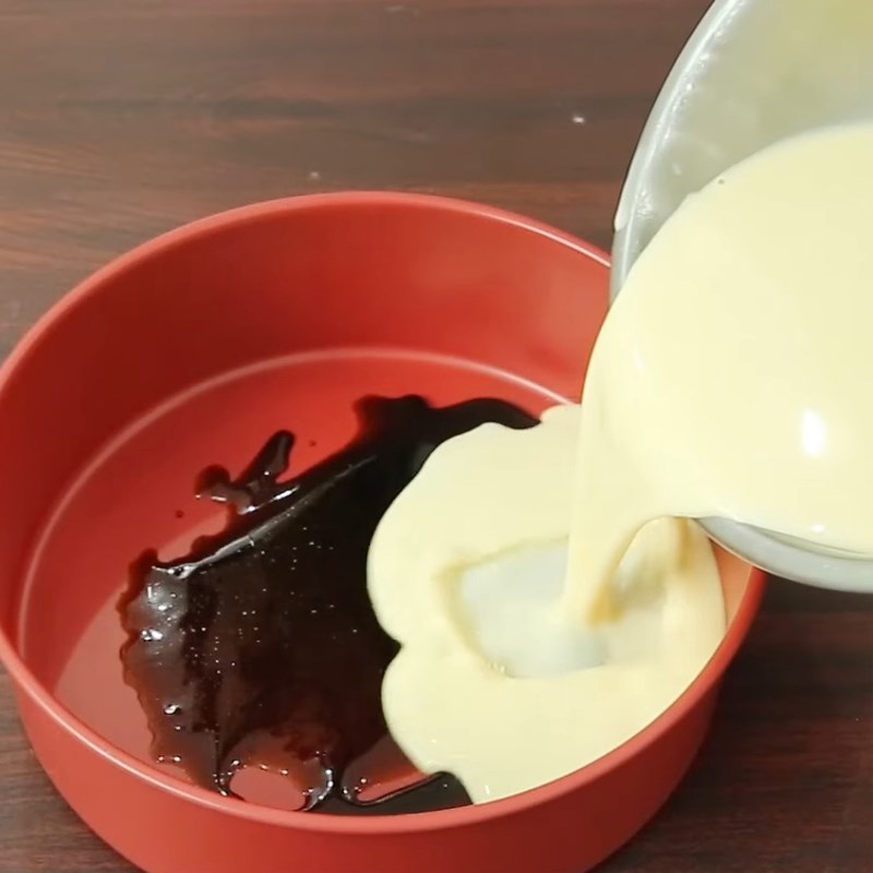 Bước 4 Nướng bánh Bánh flan bông lan chocolate