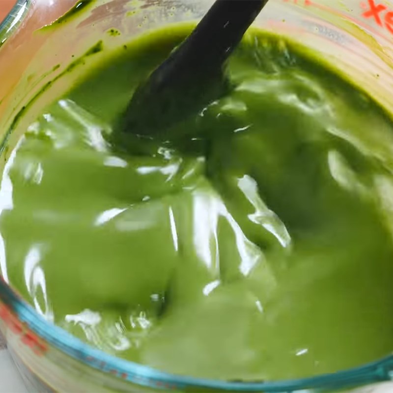 Bước 2 Pha sốt matcha với sữa Sữa matcha