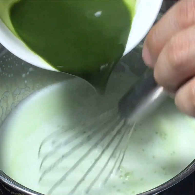 Bước 3 Pha trà sữa Trà sữa thạch matcha