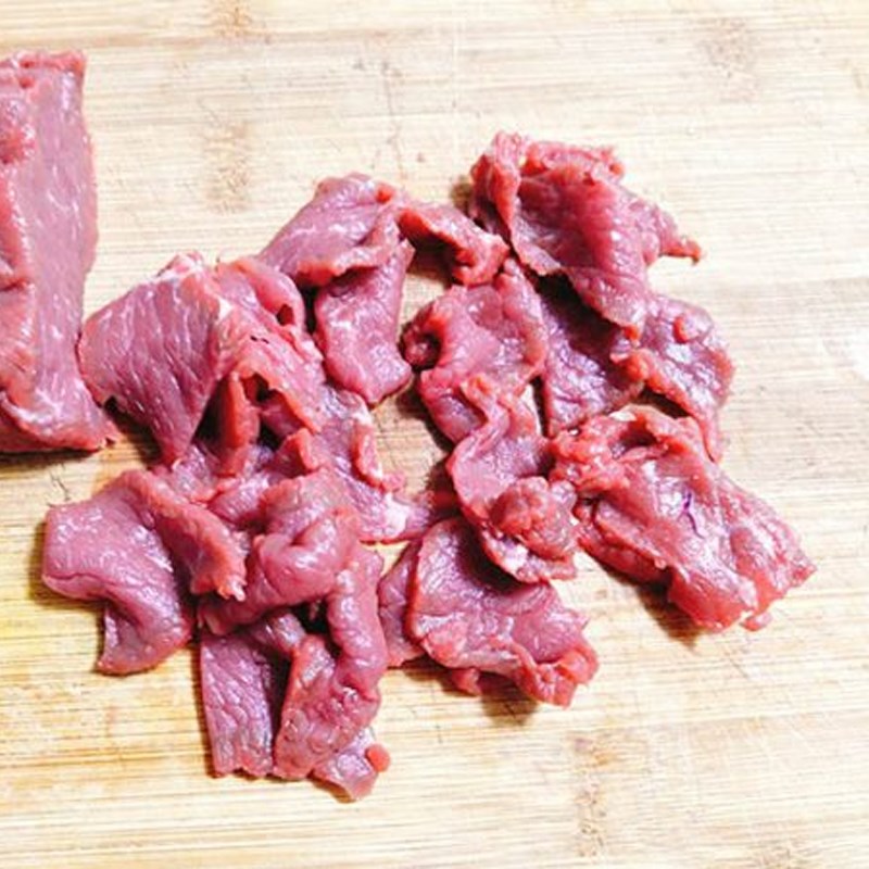 Bước 1 Sơ chế nguyên liệu Cháo thịt bò rau dền
