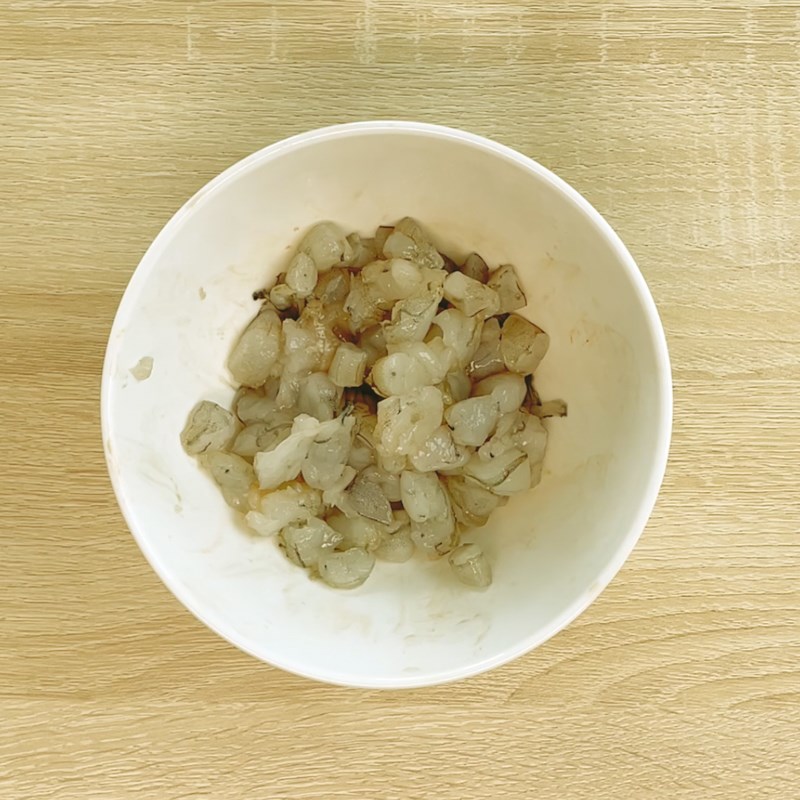 Bước 1 Sơ chế nguyên liệu Bánh bột lọc hoa đậu biếc nhân tôm thịt