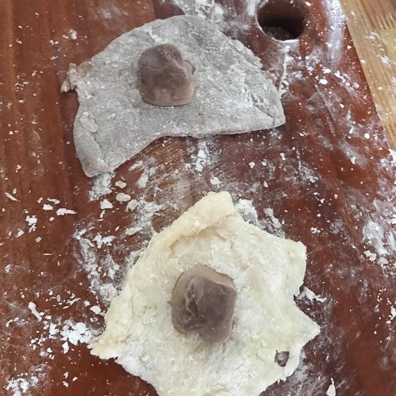 Bước 4 Tạo hình cho bánh Bánh mochi nhân kem cacao