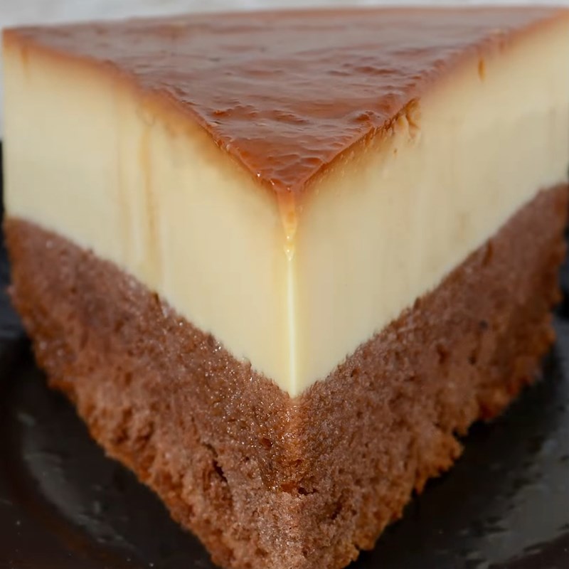 Bước 5 Thành phẩm Bánh flan bông lan chocolate