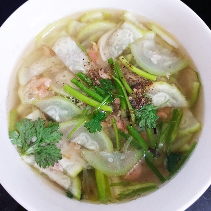 Bước 3 Thành phẩm Canh bầu với tôm khô