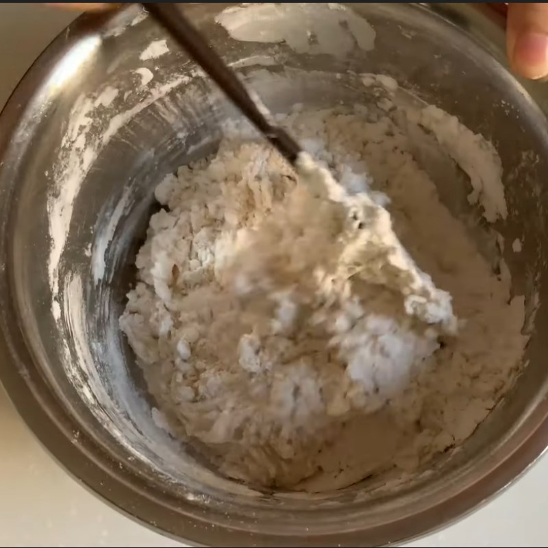 Bước 1 Trộn bột bánh bao Bánh bao socola 2 lớp