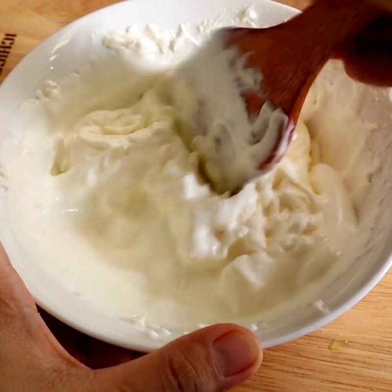 Bước 3 Trộn hỗn hợp kem bánh Bánh tiramisu keto
