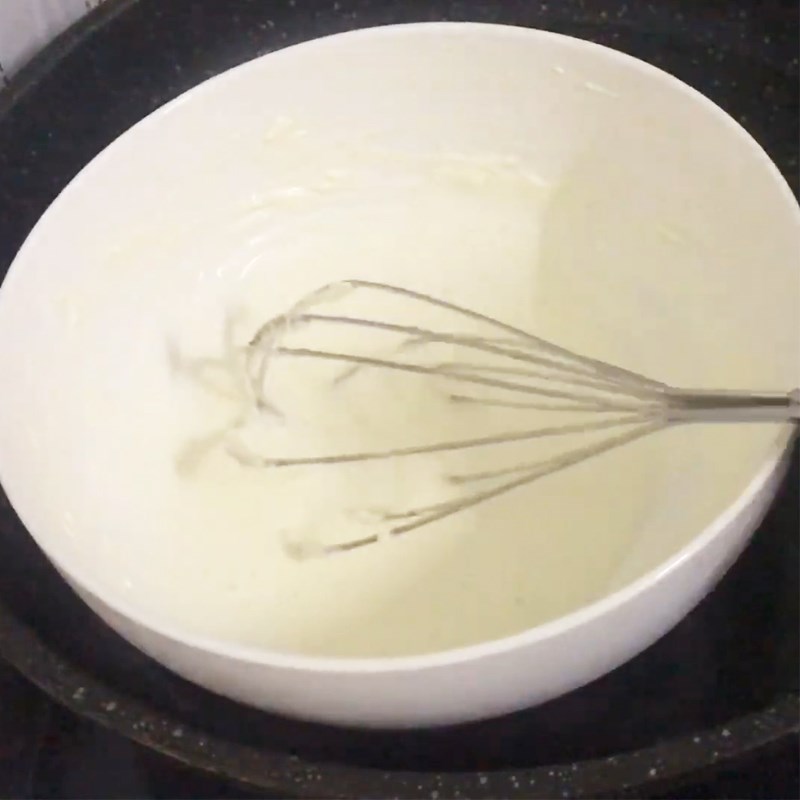 Bước 5 Trộn kem phô mai milo Bánh milo kem mặn (kem cheese)
