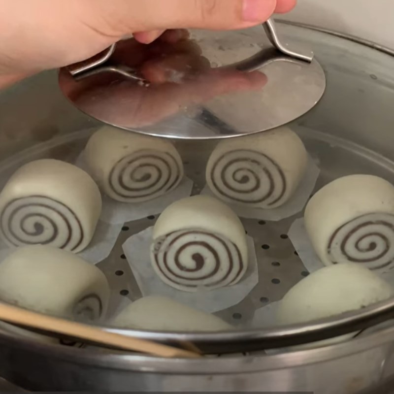 Bước 4 Ủ bánh bao và hấp bánh Bánh bao socola 2 lớp