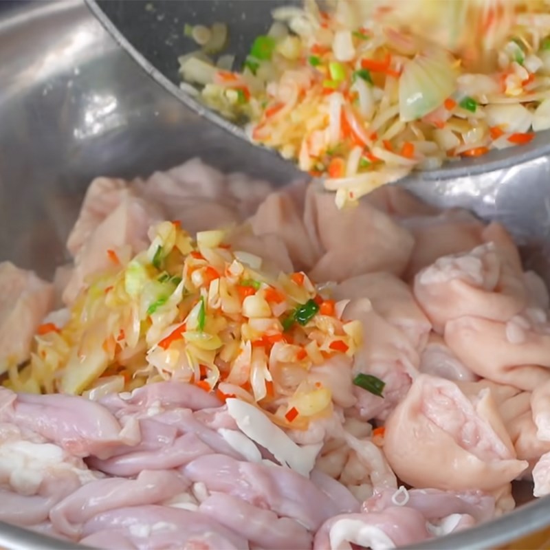 Bước 3 Ướp lòng heo Lòng nướng Hàn Quốc