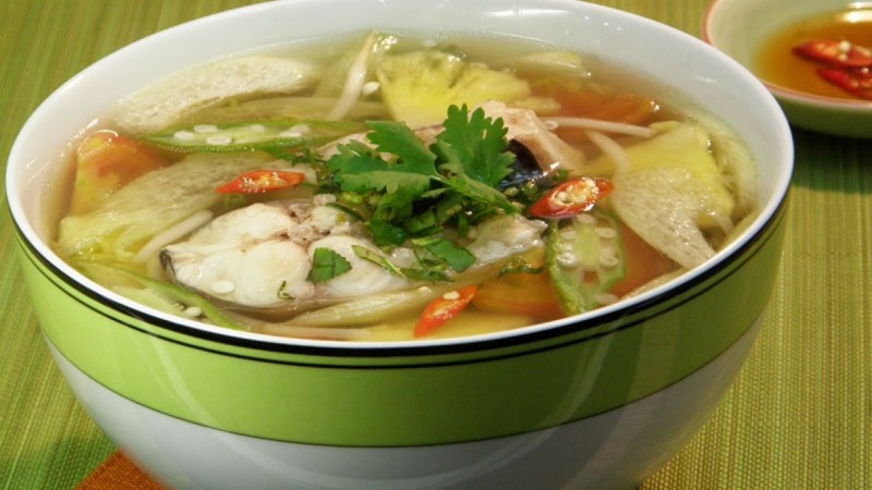 Canh chua cá bông vệ sinh vùng sông Hậu
