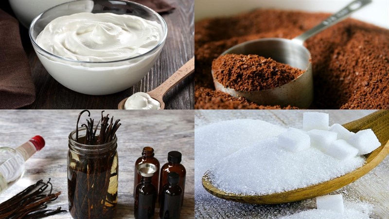 Nguyên liệu món ăn affogato - cà phê kem tươi